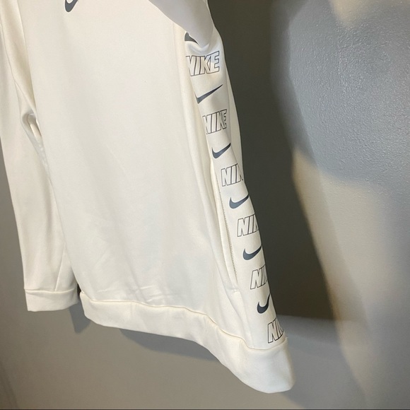 Nike Unisex White Swoosh Hoodie Size Small - Picture 4 of 10